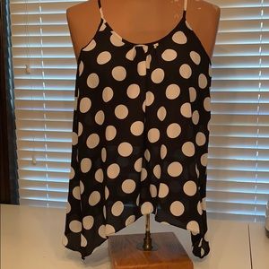 Polkadot razorback tank top